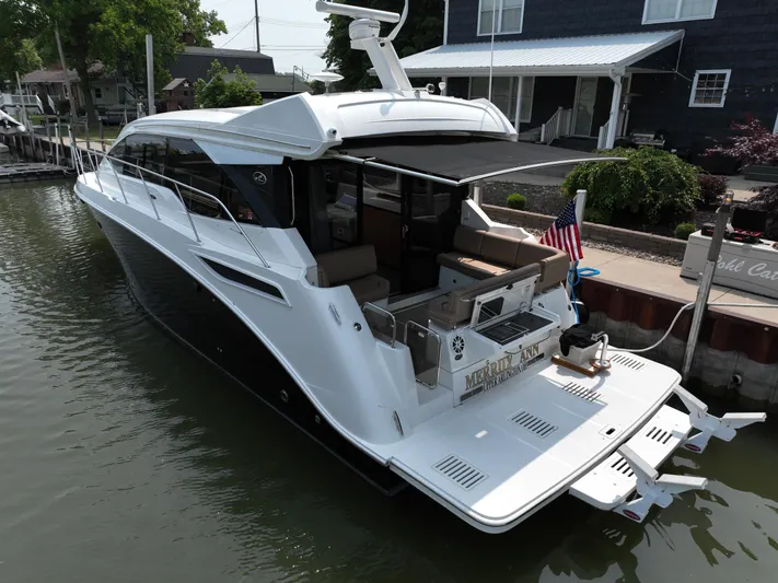 Merrily Ann Yacht Photos Pics Cockpit and Freedom Tender Lift