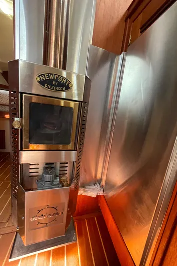  Yacht Photos Pics Newport by Dickinson stove inside 2002 Island Packet 380 yacht cabin.