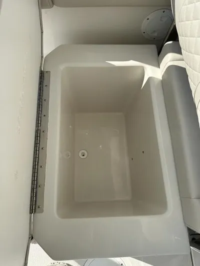  Yacht Photos Pics 2024 Sailfish 276 DC storage compartment, open and empty.