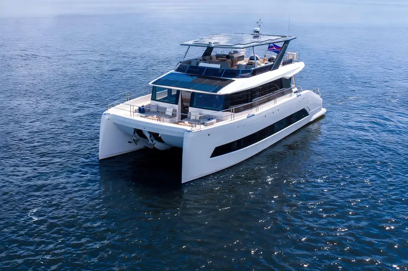 Oceanwalker - Electric - S60e Yacht Photos Pics 2026 Oceanwalker S60e Electric yacht cruising on open water.