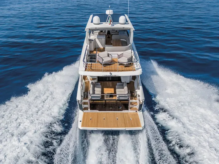  Yacht Photos Pics Luxury Absolute Navetta 53 yacht cruising on open sea, 2026 model.