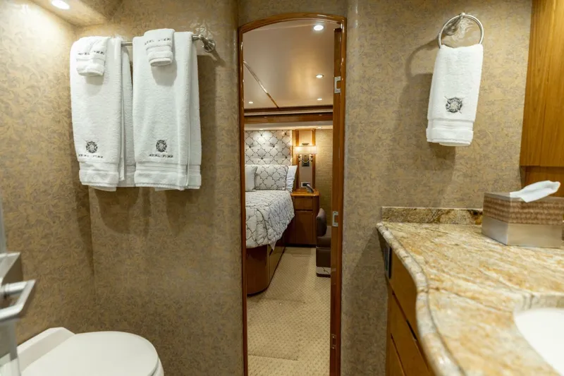 Reel Fire Yacht Photos Pics 2013 Viking 76 Convertible- REEL FIRE- Master Stateroom Head