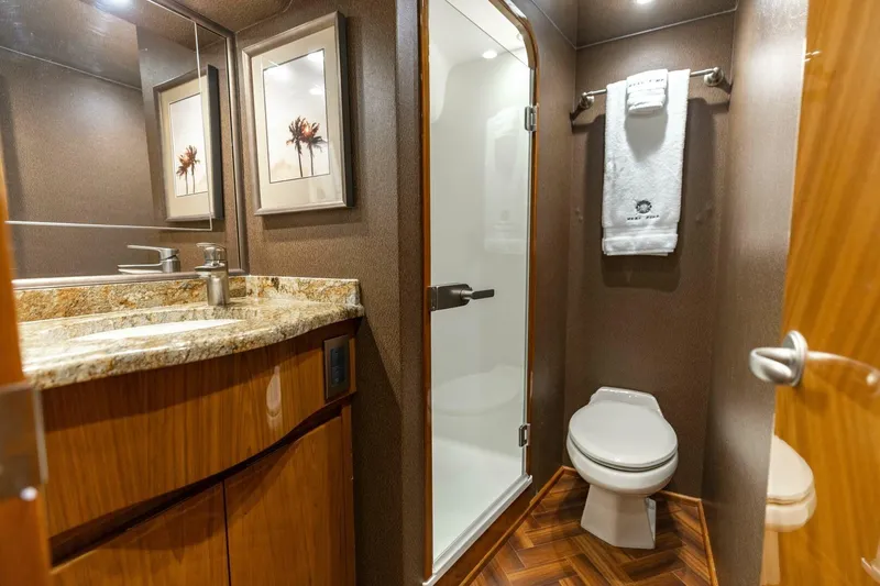 Reel Fire Yacht Photos Pics 2013 Viking 76 Convertible- REEL FIRE- Starboard Stateroom Head