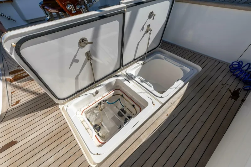 Reel Fire Yacht Photos Pics 2013 Viking 76 Convertible- REEL FIRE- Cockpit Storage