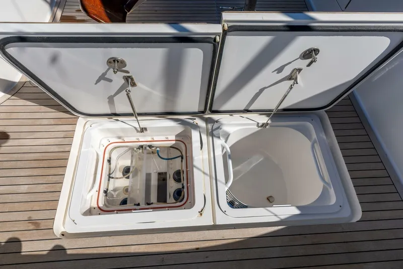 Reel Fire Yacht Photos Pics 2013 Viking 76 Convertible- REEL FIRE- Cockpit Storage