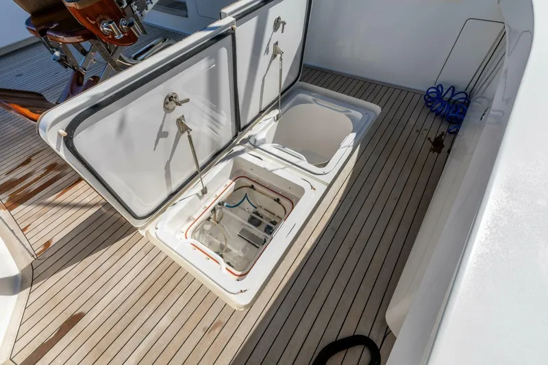Reel Fire Yacht Photos Pics 2013 Viking 76 Convertible- REEL FIRE- Cockpit Storage