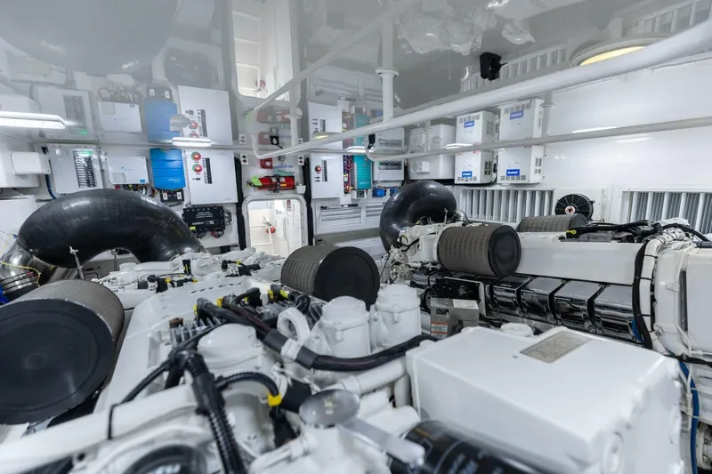 Reel Fire Yacht Photos Pics 2013 Viking 76 Convertible- REEL FIRE- Engine Room