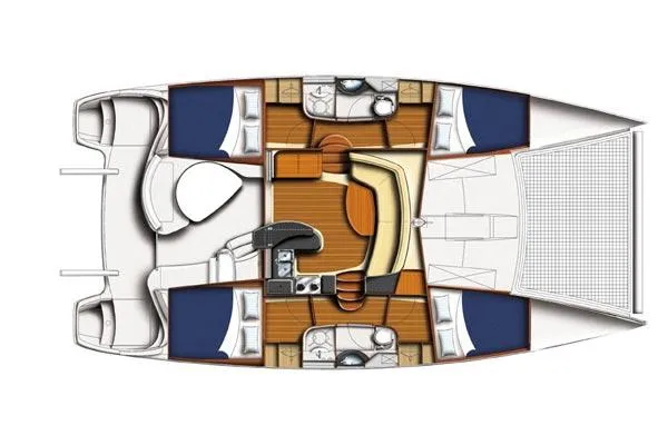 Reef'n It Yacht Photos Pics Manufacturer Provided Image: 4-Cabin Layout