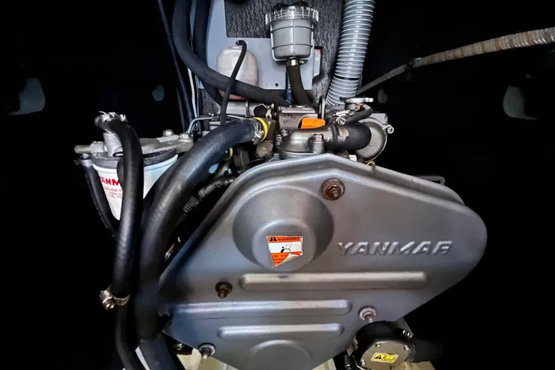 Wind Walker Yacht Photos Pics Yanmar engine in a 2013 Beneteau Oceanis 41 sailboat, detailed view.