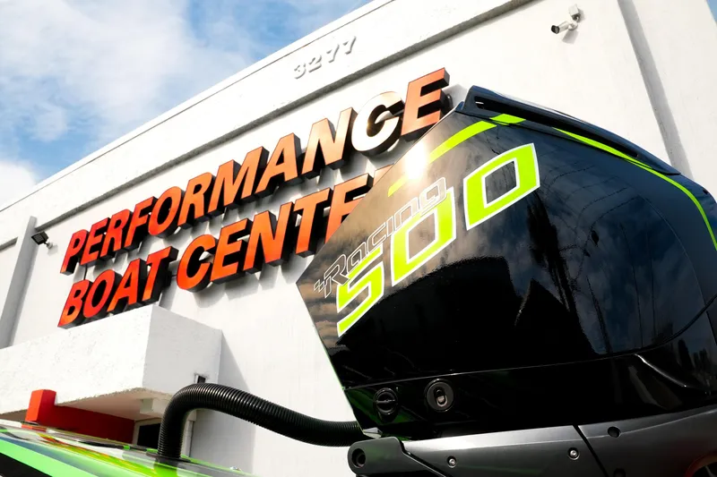  Yacht Photos Pics Performance Powerboats P360 2025 at Performance Boat Center with Racing 500 engine.