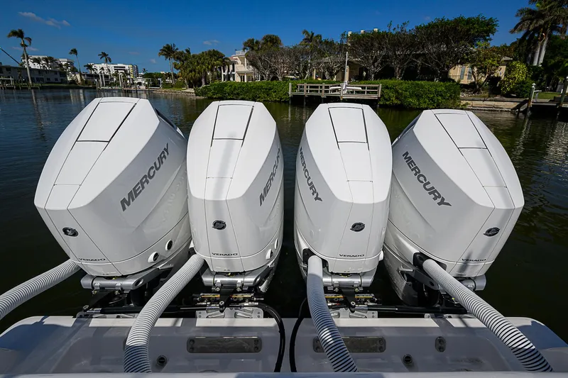  Yacht Photos Pics 2024 Invincible 39 Open Fisherman with four Mercury outboard engines.