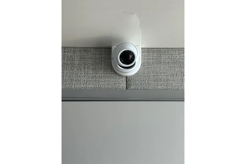  Yacht Photos Pics Security camera installed on a textured wall in a 2024 Formula 387 Center Console Fish.