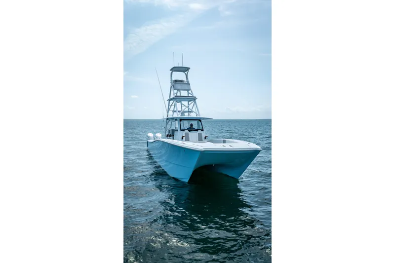 Cya Yacht Photos Pics 2025 Freeman 43 boat on open sea under clear sky.