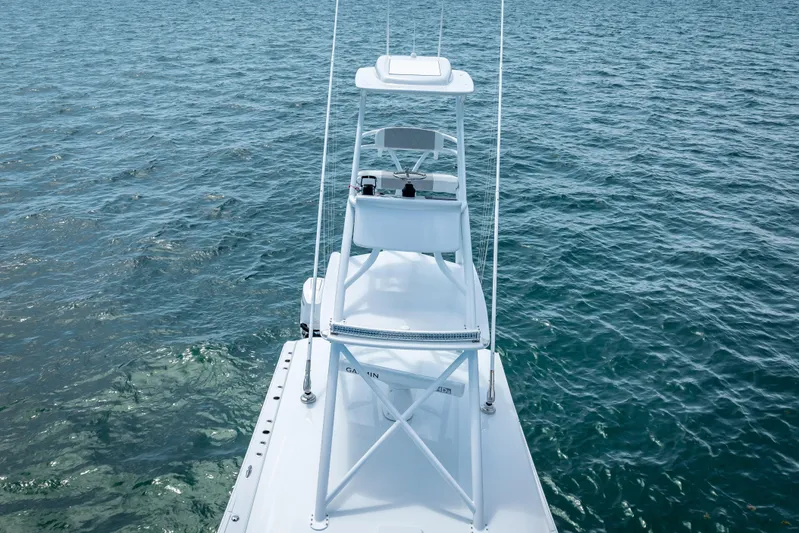 Cya Yacht Photos Pics 2025 Freeman 43 boat on open water, showcasing sleek design and elevated helm.