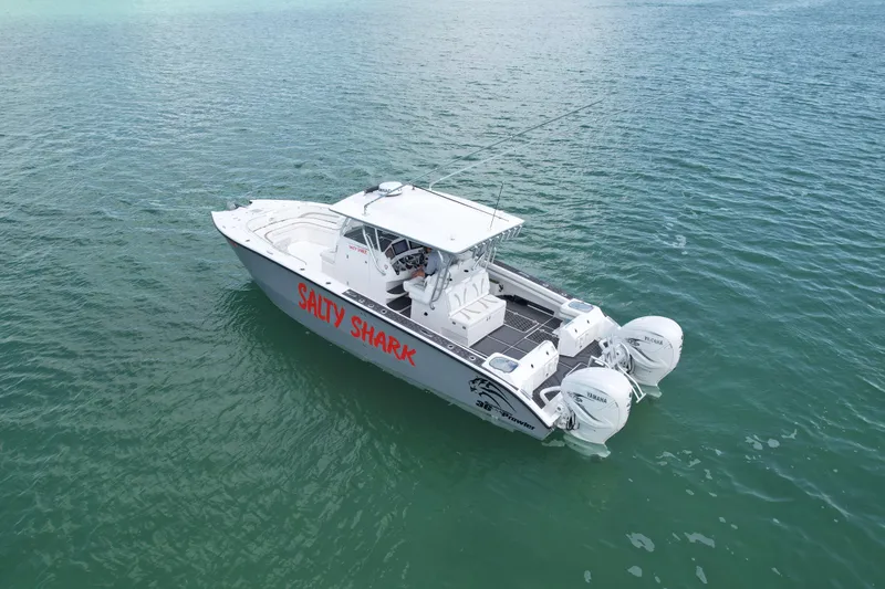  Yacht Photos Pics 2023 Prowler Renaissance Prowler 36 boat named "Salty Shark" on open water.