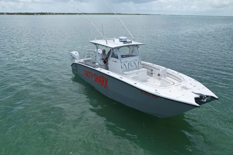  Yacht Photos Pics 2023 Prowler Renaissance Prowler 36 boat named "Salty Shark" on calm waters.