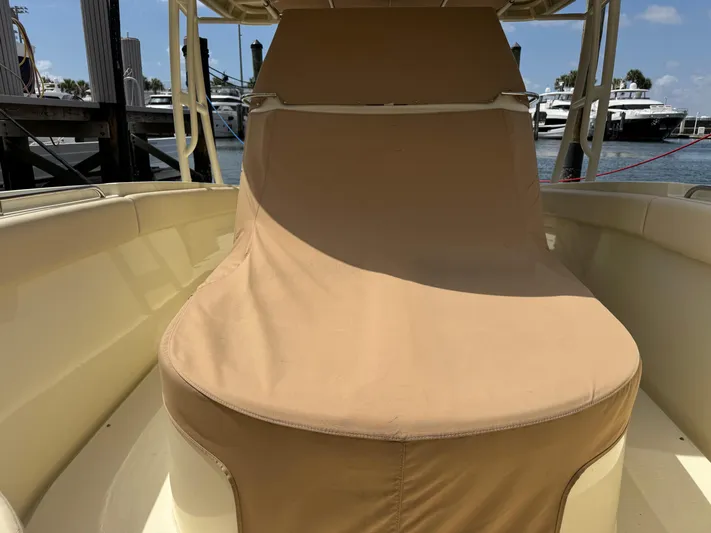  Yacht Photos Pics 2018 Chris-Craft Catalina 30 boat with tan cover at marina.