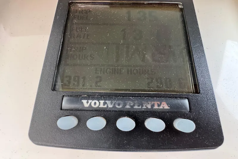  Yacht Photos Pics Volvo Penta display on 2008 Tiara Yachts 3900 Sovran showing engine hours.