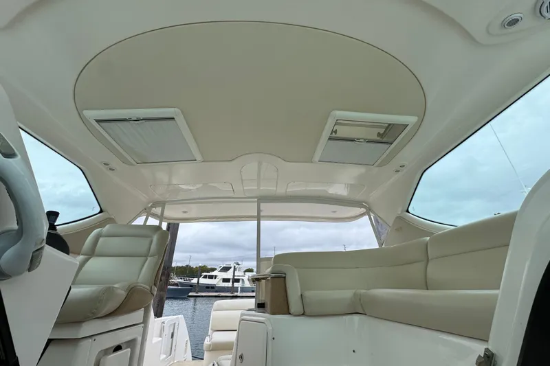  Yacht Photos Pics Interior of 2008 Tiara Yachts 3900 Sovran with plush seating and sleek design.