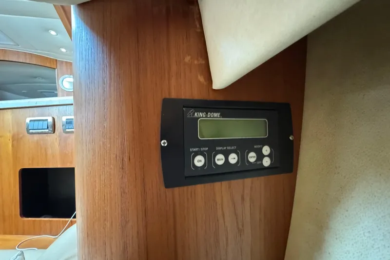  Yacht Photos Pics Control panel inside 2008 Tiara Yachts 3900 Sovran, featuring King-Dome system.