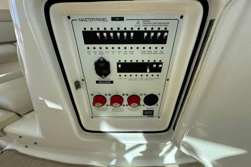  Yacht Photos Pics Electrical master panel on a 2008 Tiara Yachts 3900 Sovran boat.