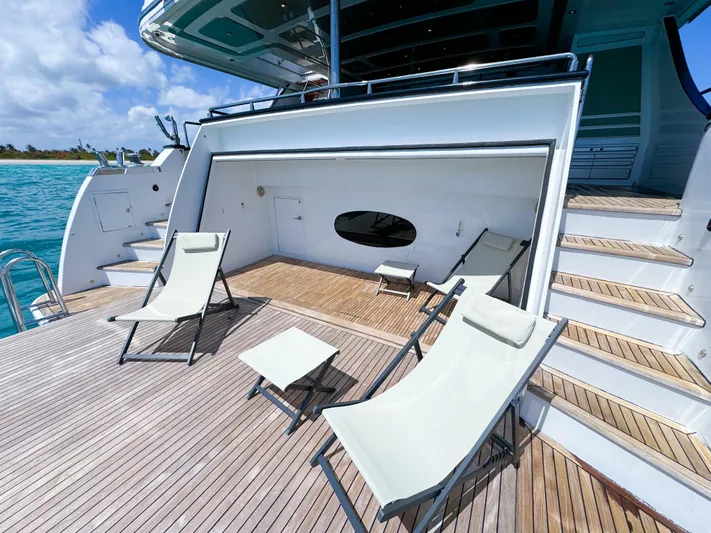  Yacht Photos Pics Luxury yacht deck with lounge chairs, Custom WHS Marine 2010, ocean view.