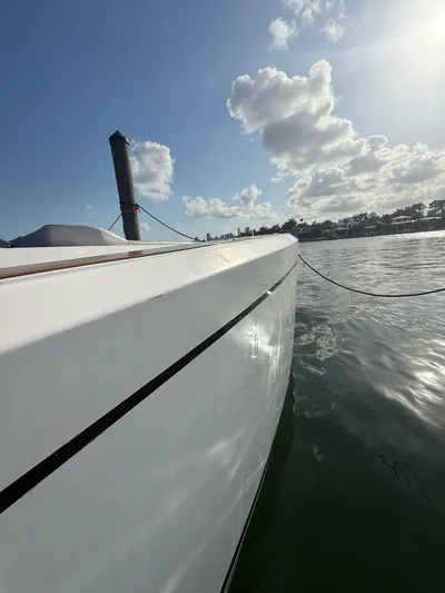  Yacht Photos Pics 2022 Pardo Yachts 38 on calm water under a sunny sky.