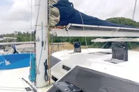 2023 Seawind 1600 Passagemaker sailboat deck with rigging and hatches.