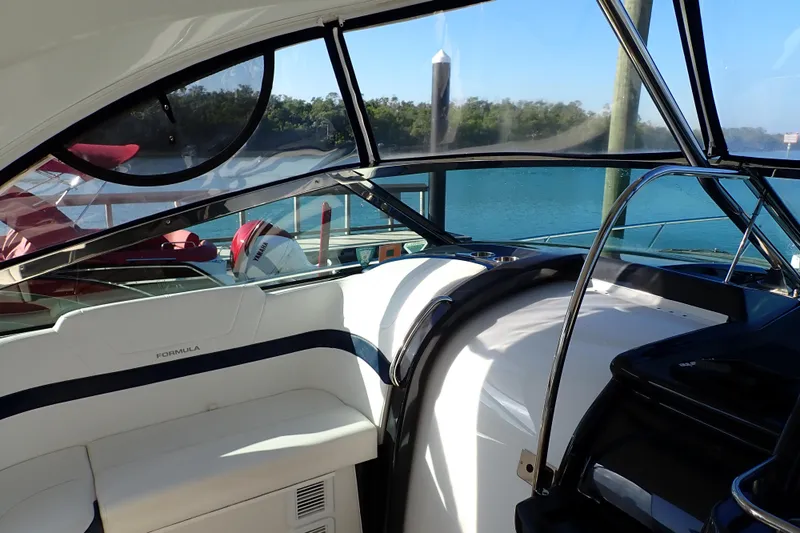  Yacht Photos Pics 2020 Formula 40 Performance Cruiser interior with scenic water view.