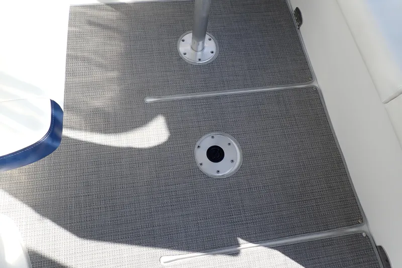  Yacht Photos Pics 2020 Formula 40 Performance Cruiser deck with textured flooring and metal fixtures.