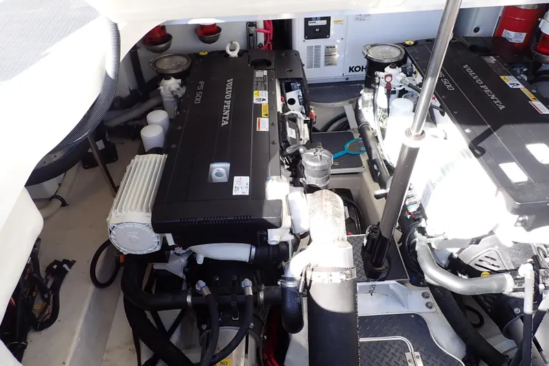  Yacht Photos Pics Engine room of 2020 Formula 40 Performance Cruiser with Volvo Penta IPS 500 engines.