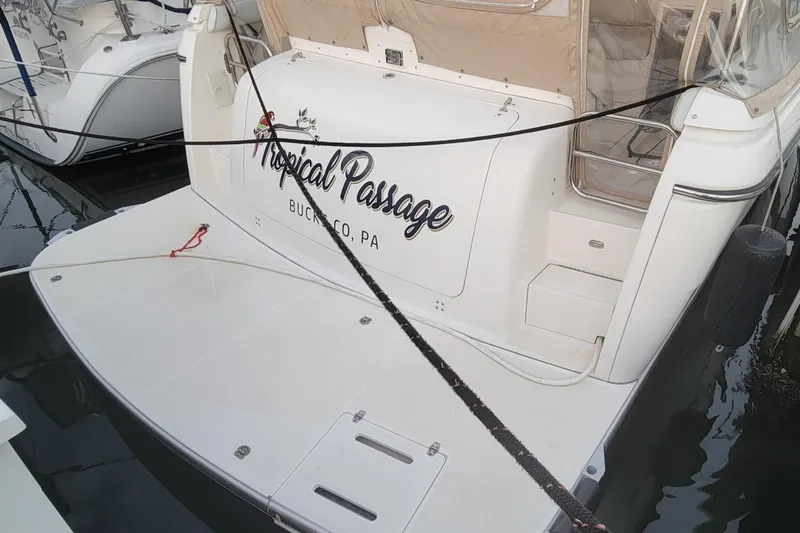 'tropical Passage' Yacht Photos Pics Large Swim Deck w/ Tender Rollers