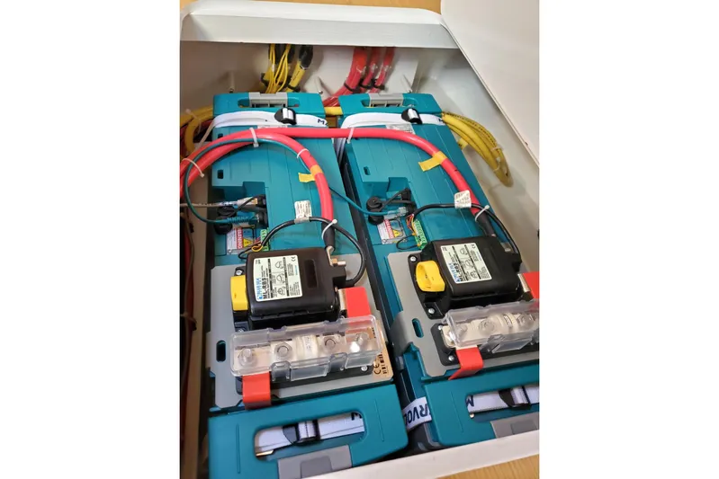 Centurion Yacht Photos Pics 2023 Bluewater 56 electrical system with wiring and components.