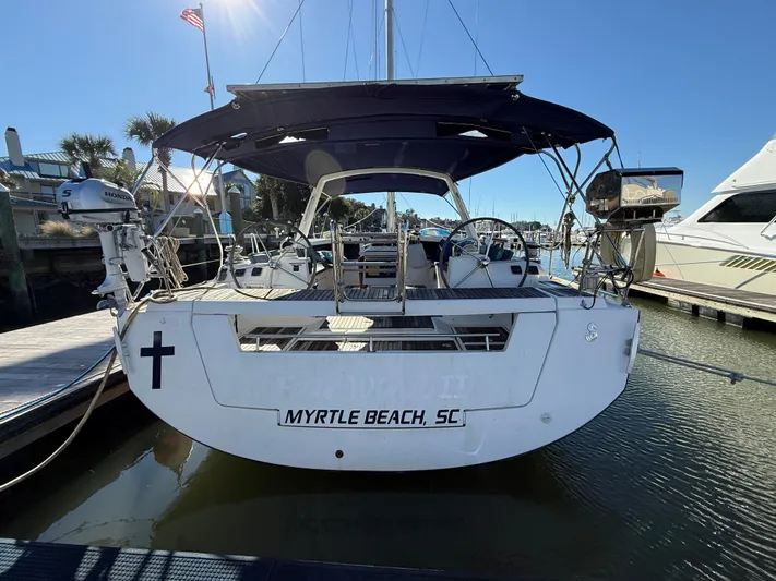 Overkill Yacht Photos Pics Beneteau Oceanis 48 sailboat, 2016 model, docked in Myrtle Beach, SC.