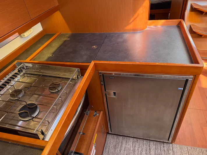 Overkill Yacht Photos Pics Galley of Beneteau Oceanis 48 yacht, year 2016.