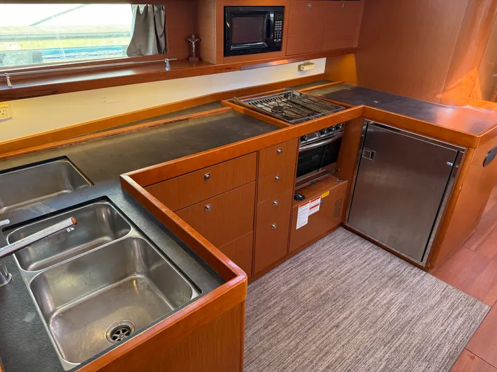 Overkill Yacht Photos Pics Galley of the 2016 Beneteau Oceanis 48 yacht.