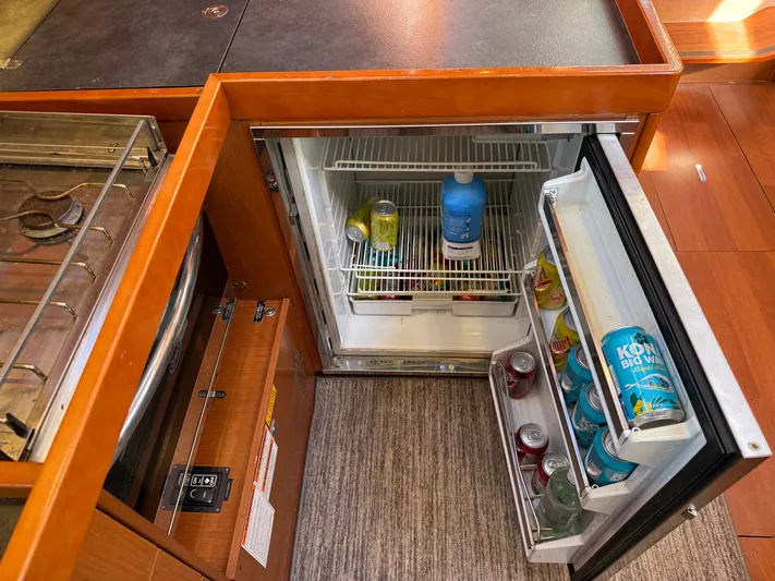 Overkill Yacht Photos Pics Refrigerator in the 2016 Beneteau Oceanis 48 yacht.
