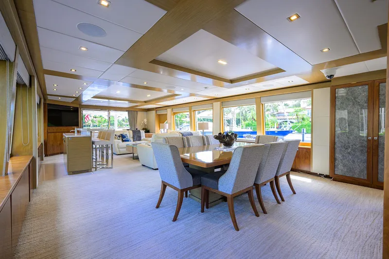 Second Amendment Yacht Photos Pics Hargrave 100 Second Amendment- Dining Room