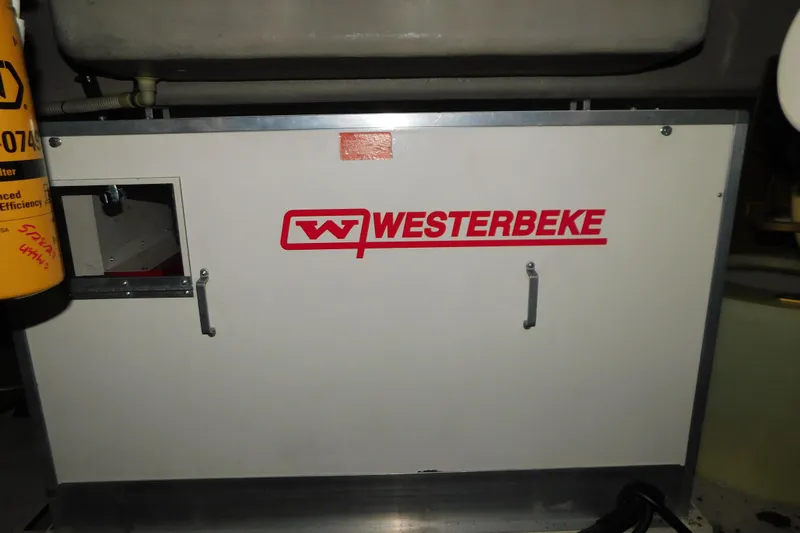  Yacht Photos Pics Westerbeke generator in 1999 Sea Ray 500 Sundancer yacht engine room.