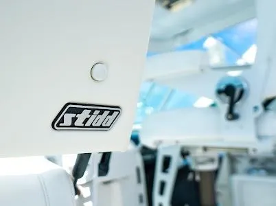 My Way Yacht Photos Pics Interior of a 1999 Viking Express boat featuring Stidd seating.