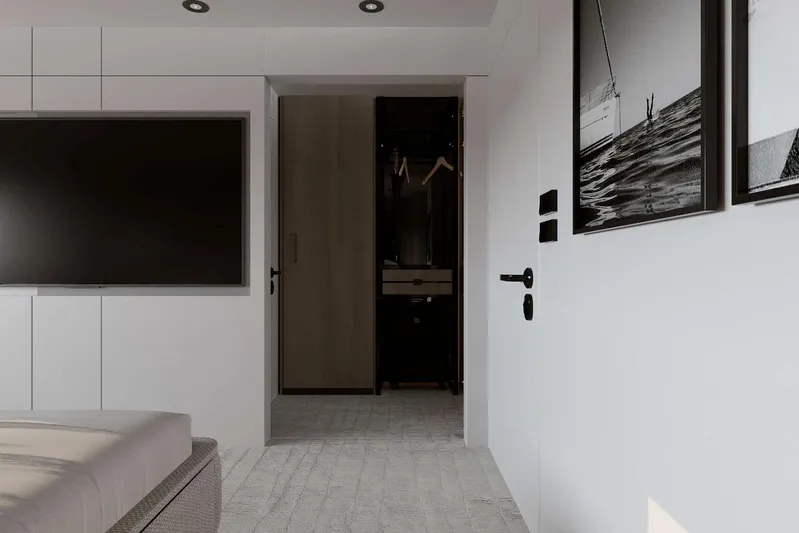 M/y Oxygen Yacht Photos Pics Modern interior of 2025 47m Expedition Yacht with sleek design and elegant decor.