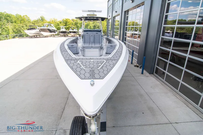  Yacht Photos Pics 2023 Fountain 38 SC boat at Big Thunder Marine dealership.
