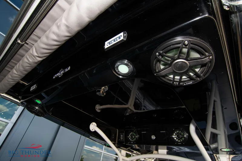  Yacht Photos Pics 2023 Fountain 38 SC boat audio system and electronics.