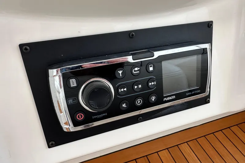 D Yacht Photos Pics Fusion MS-IP700 marine stereo on Sunseeker Predator 60 yacht, 2000 model.