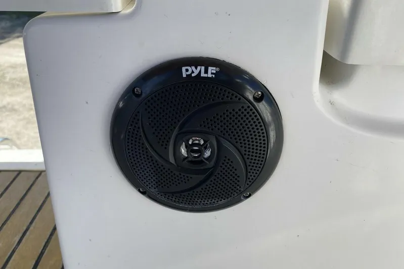 J'ouvert Yacht Photos Pics Pyle speaker installed on a 2009 Beneteau 43 yacht interior.
