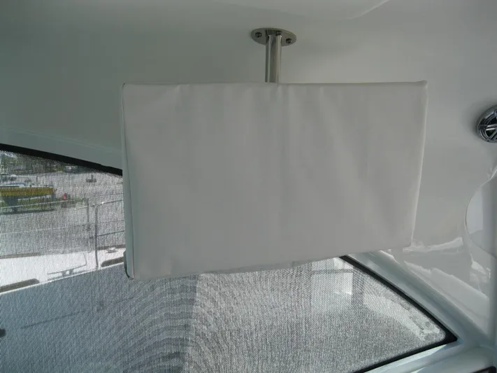  Yacht Photos Pics Interior view of 2017 Formula 45 Yacht with a white sunshade.