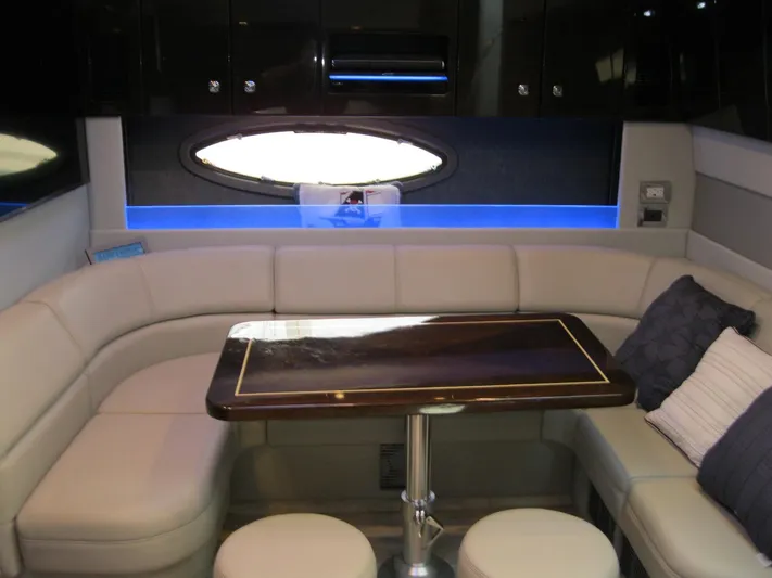  Yacht Photos Pics Luxurious interior of 2017 Formula 45 Yacht with elegant seating and table.