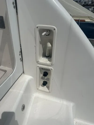 Selladoor (previously "czech Mate") Yacht Photos Pics Control panel on 2007 Tiara Yachts 4300 Sovran boat deck.