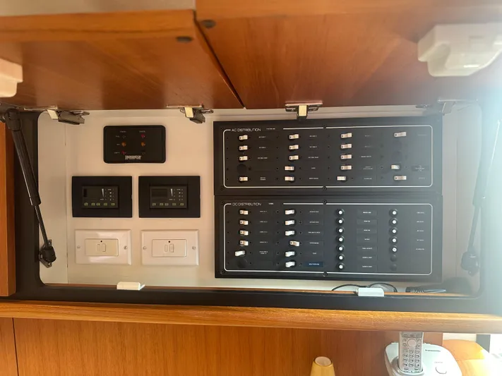 Selladoor (previously "czech Mate") Yacht Photos Pics Electrical control panel inside a 2007 Tiara Yachts 4300 Sovran.