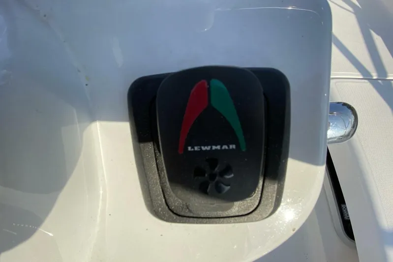 Dolce Vita Yacht Photos Pics Lewmar control panel on 2004 Hunter 41 AC sailboat deck.